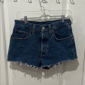 Levi's 501 Dark Blue Jean Shorts Size 27